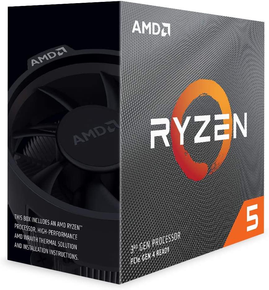 AMD, AMD Ryzen 5 3600 3.6 GHz 6-Core/12 Threads AM4 Processor with Wraith Stealth Cooler, 100-100000031BOX