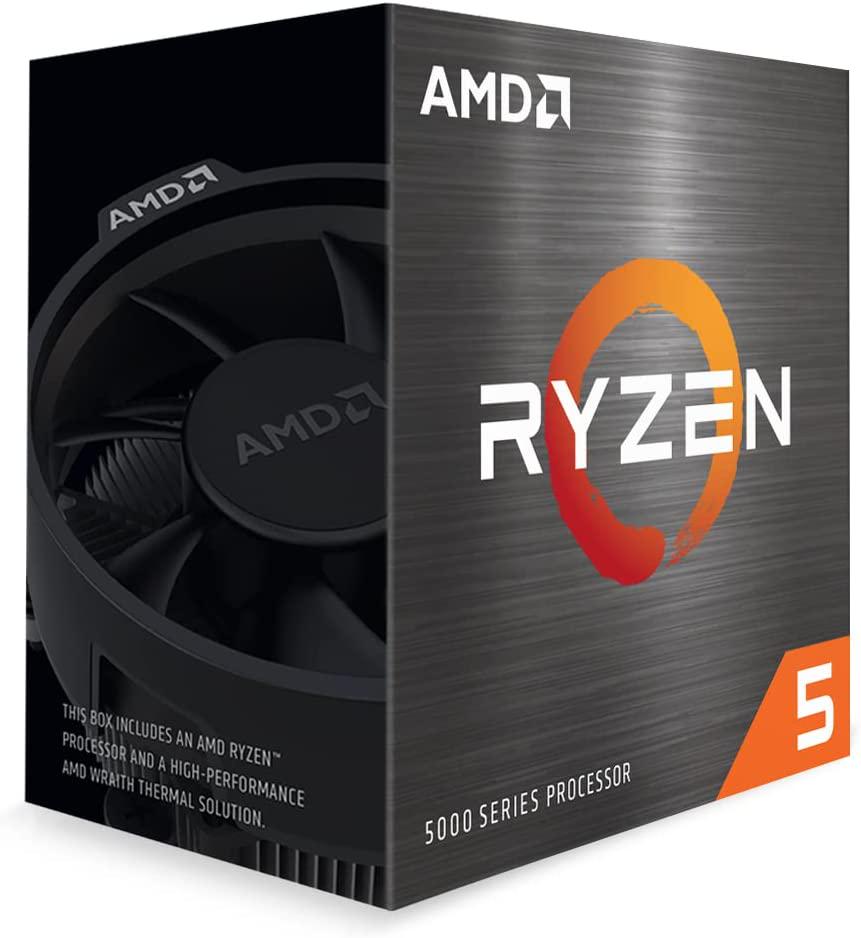 AMD, AMD Ryzen 5 5600 6-Core, 12-Thread Unlocked Desktop Processor with Wraith Stealth Cooler, Ceramic Gray