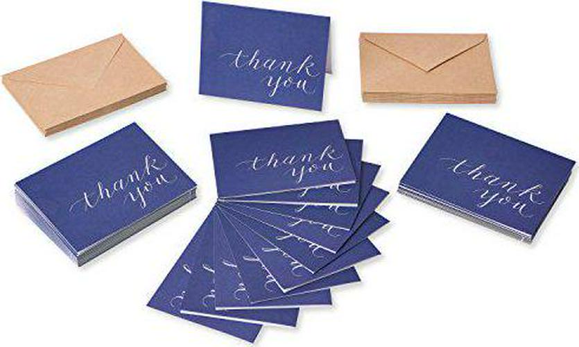 AMERICAN GREETINGS • American Greetings Thank You Cards, Navy Blue With ...