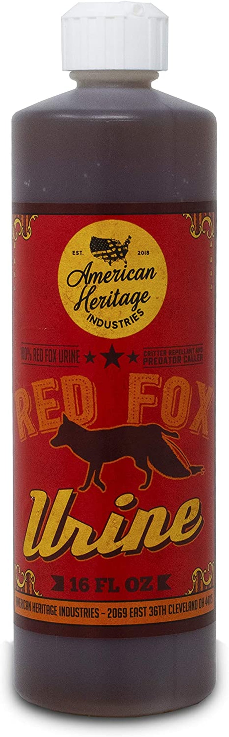 American Heritage Industries, American Heritage Industries 16 Oz Red Fox Urine- Protect Your Garden with Real Predator Urine