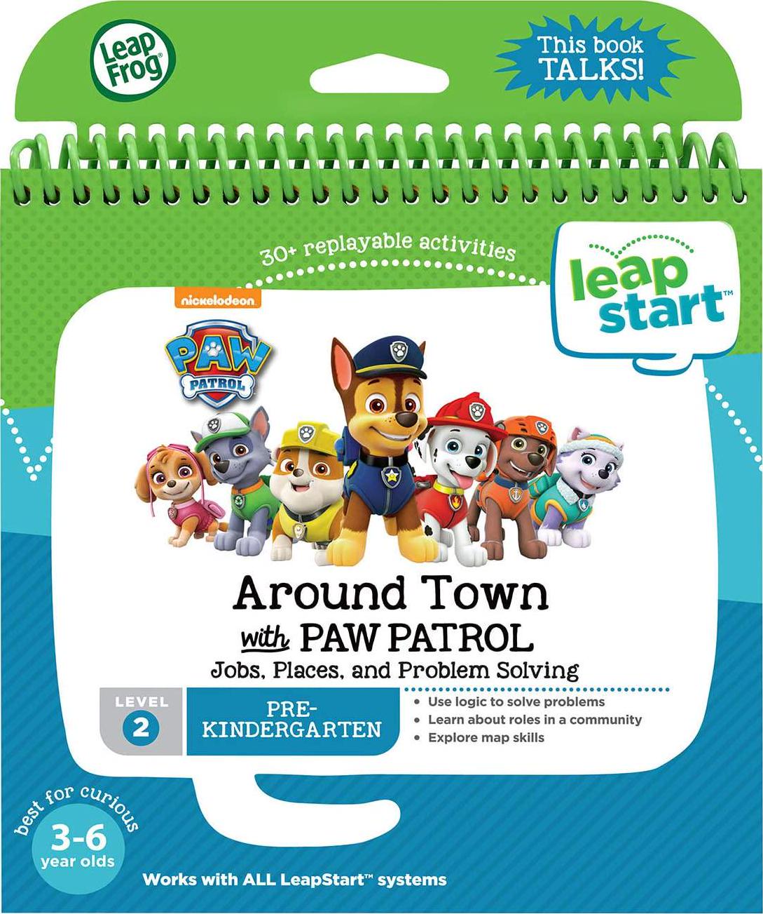 LeapFrog, (Around Town With Paw Patrol Book) - LeapFrog LeapStart Paw Patrol Activity Book