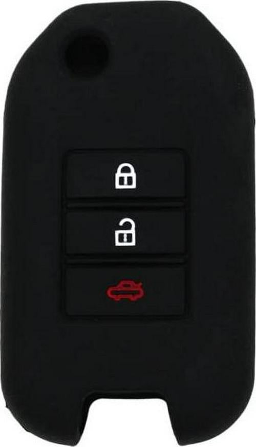 BROVACS, (Black) - Fassport Silicone Cover Skin Jacket fit for Honda 3 Button Flip Remote Key CV9202 Black