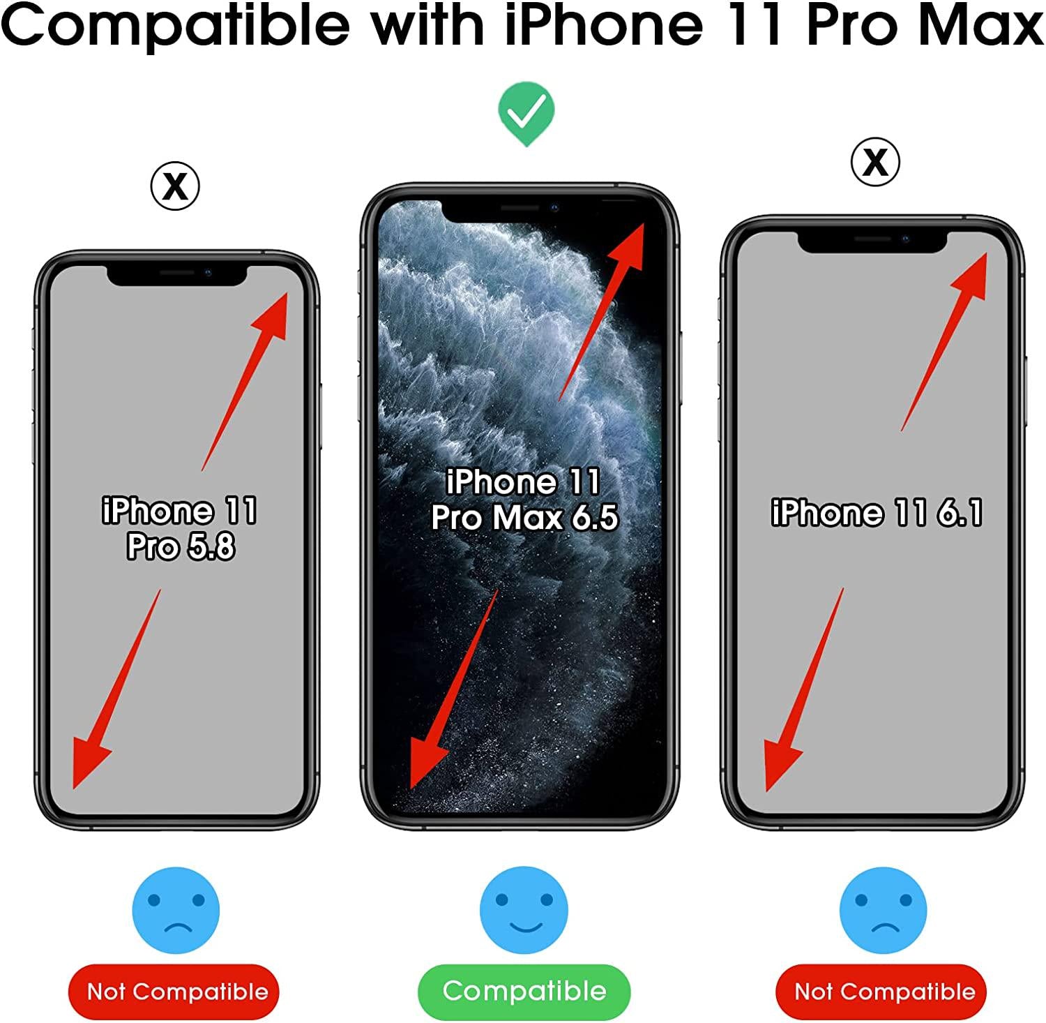 amCase, amCase Clear Case with Built-in Magnets Compatible with Mag-Safe, iPhone 11 Pro Max (6.5 ), Support Wireless Charging and Magnetic Stand, Strong Magnetic, Shockproof Protective